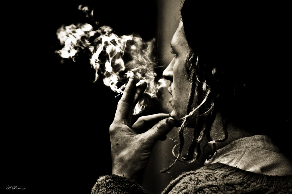 Smoking reggae guy