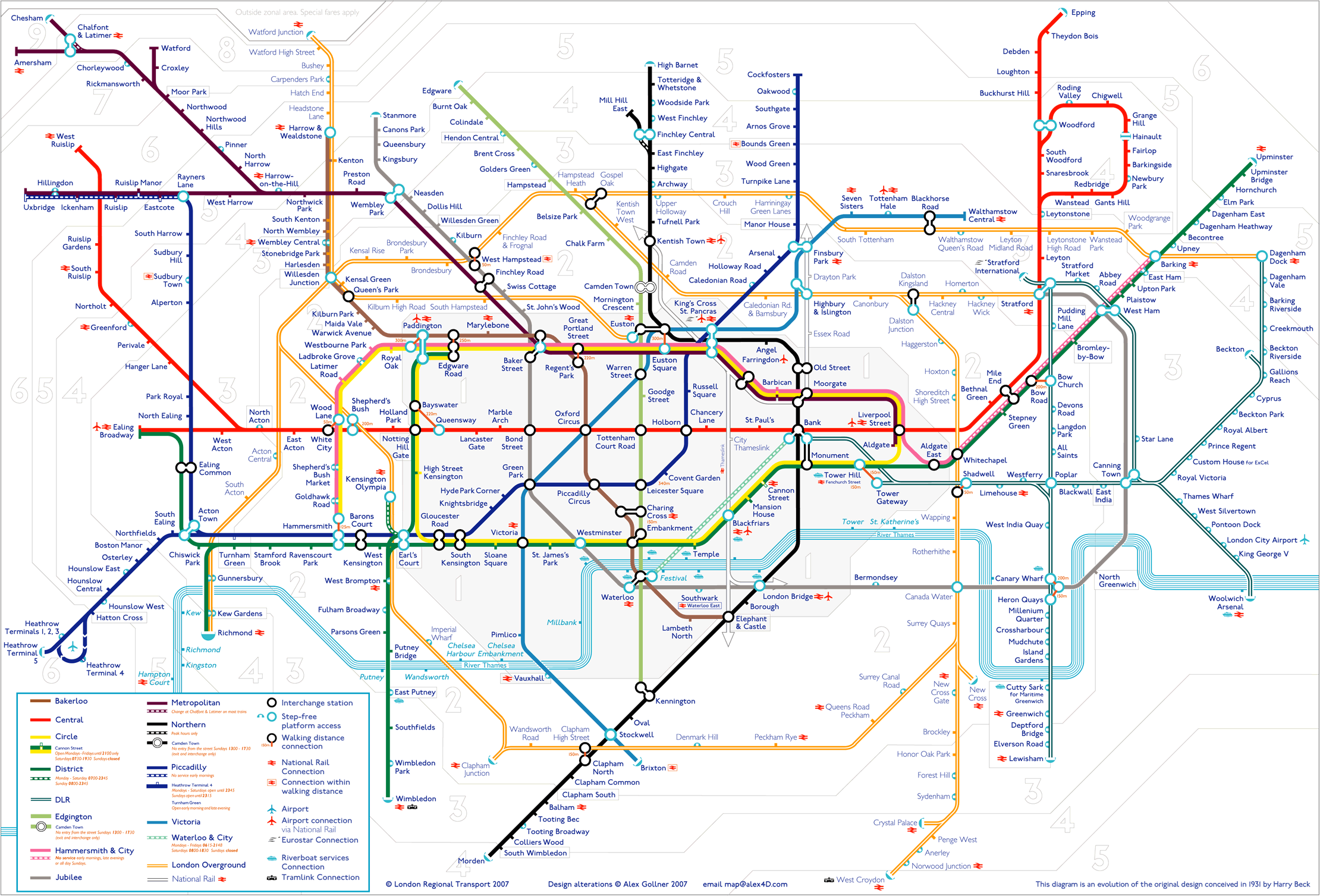 London subway railway tube map
